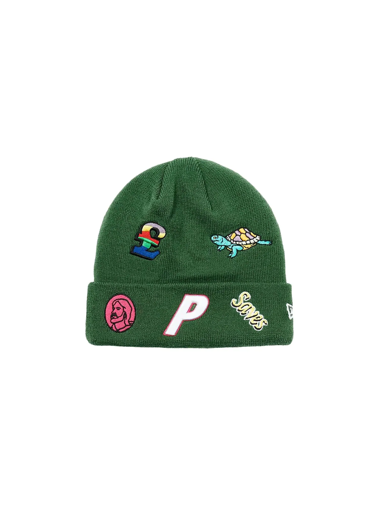 Шапка-бини Palace x New Era Иисус — изображение 1 из 2, зеленый
