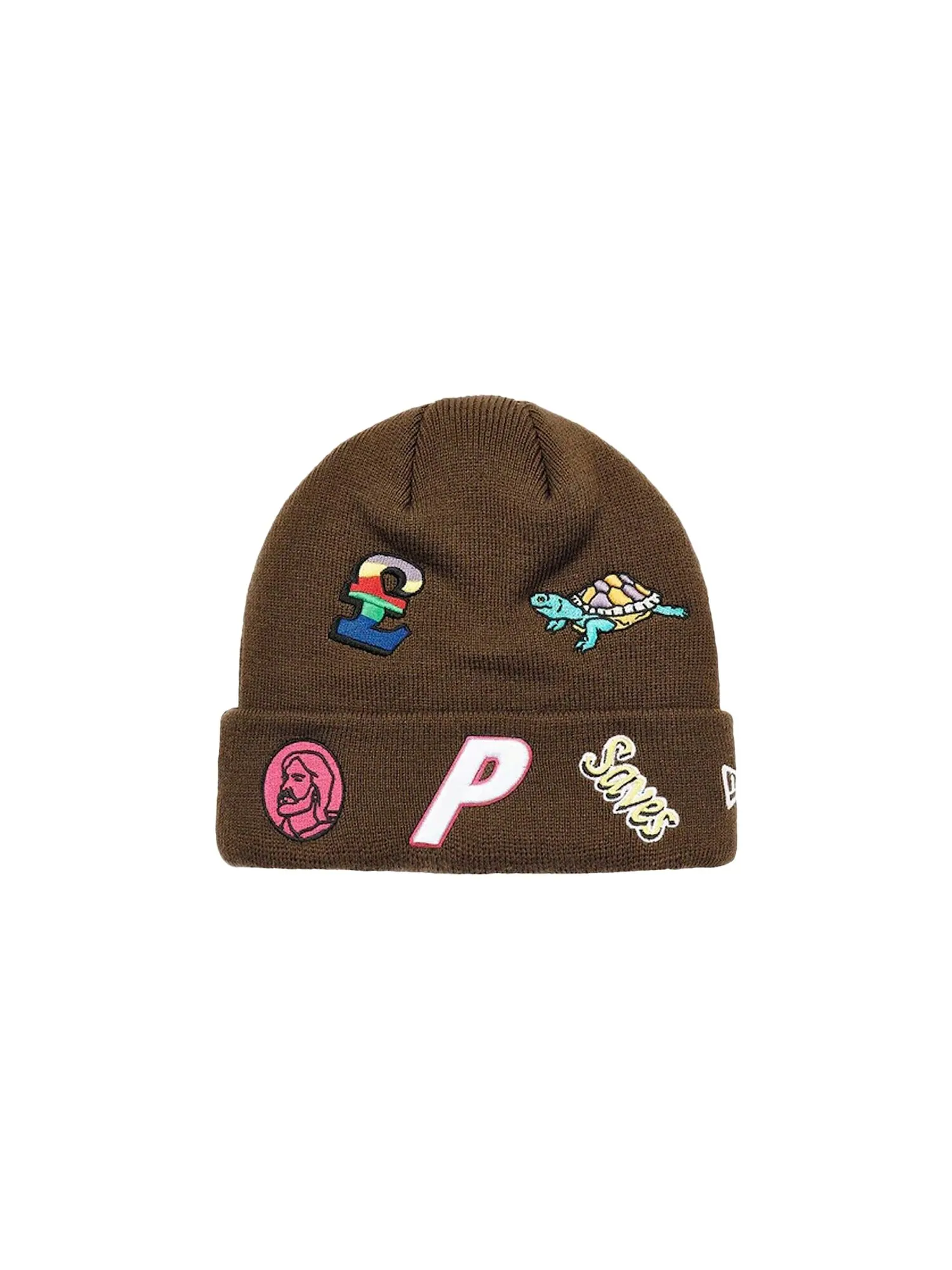 Шапка-бини Palace x New Era Иисус — изображение 1 из 2, коричневый