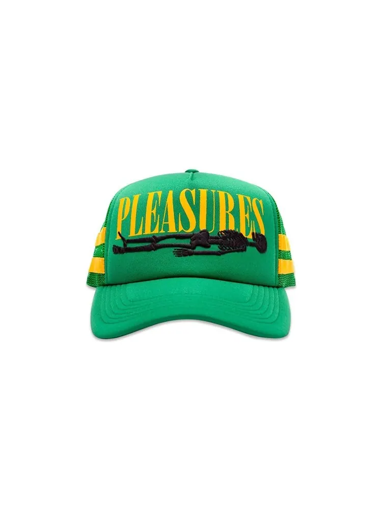 Бейсболка Pleasures Bones Trucker Snapback — изображение 1 из 2, зеленый