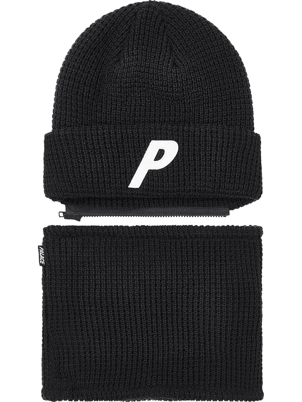 Шапка Palace Zip Off Facewarmer P 'Black' — изображение 3 из 3, черный