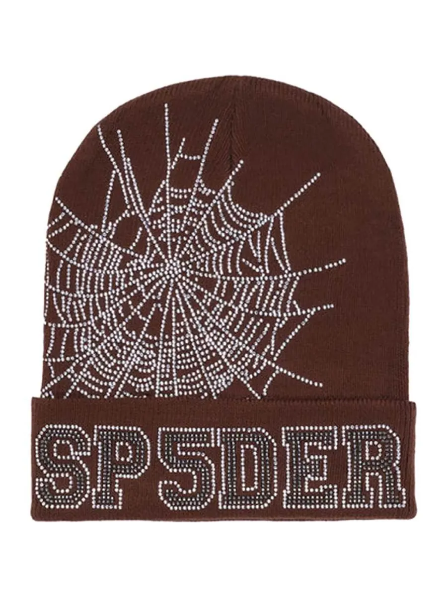 Шапка Sp5der Web Beanie — изображение 1 из 2, коричневый