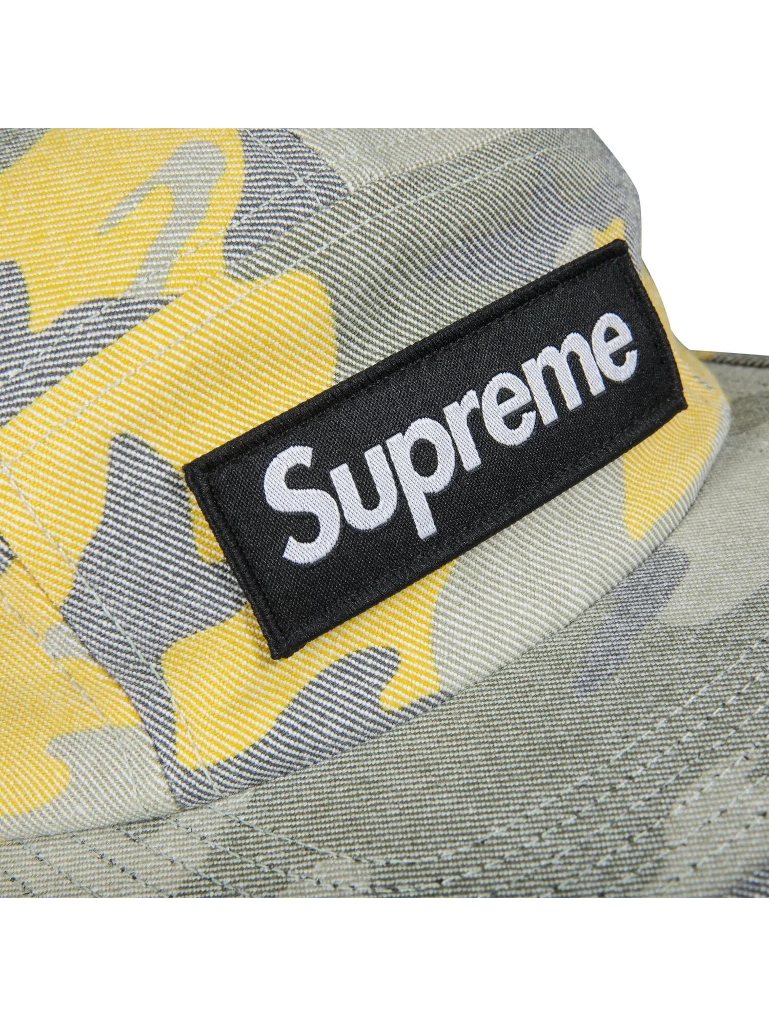 Кепка Supreme с камуфляжным принтом Желтая — изображение 2 из 2, желтый