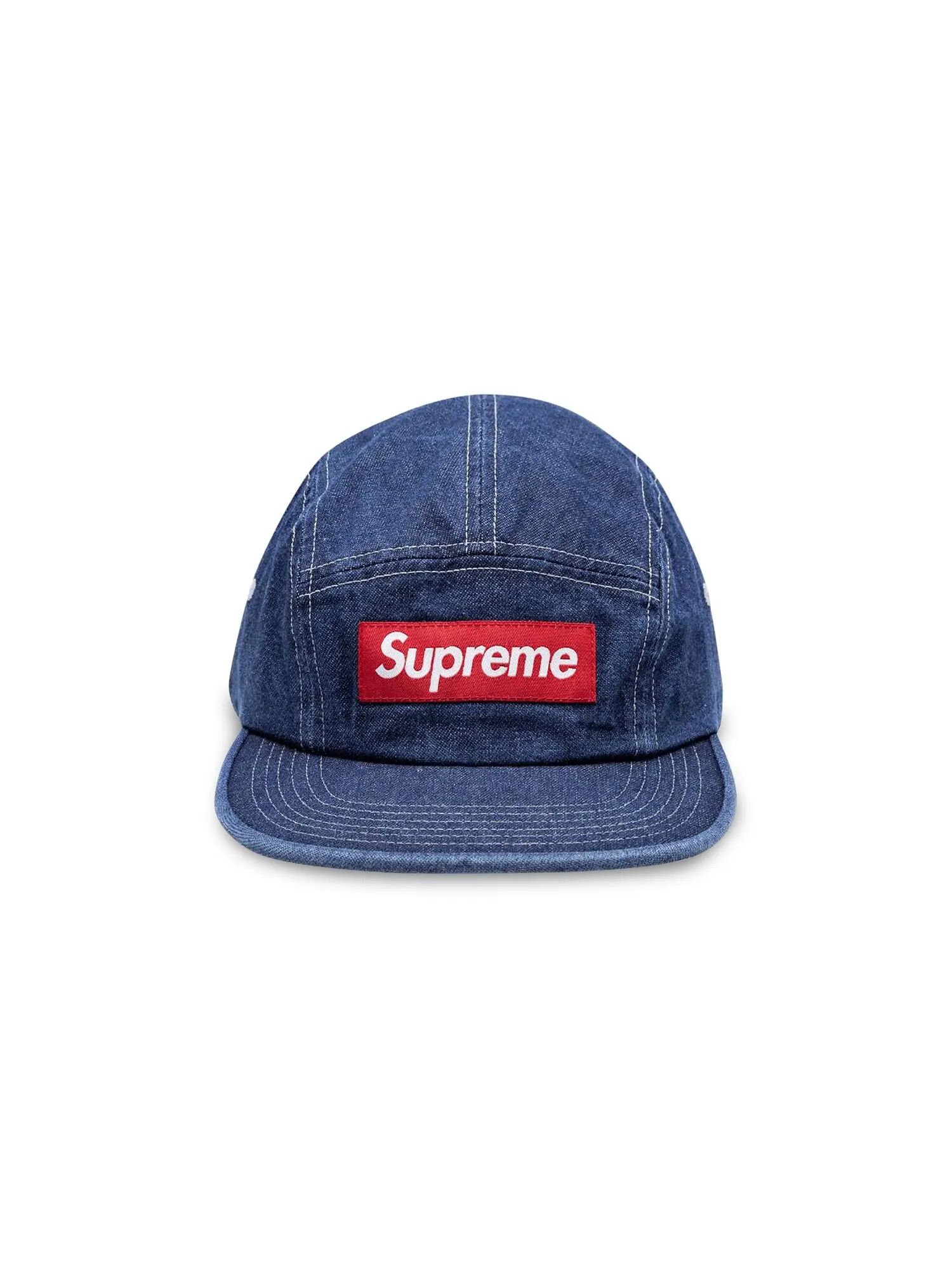 Кепка из саржевого чиноса Supreme, джинсовая ткань — изображение 1 из 1, джинсовый синий