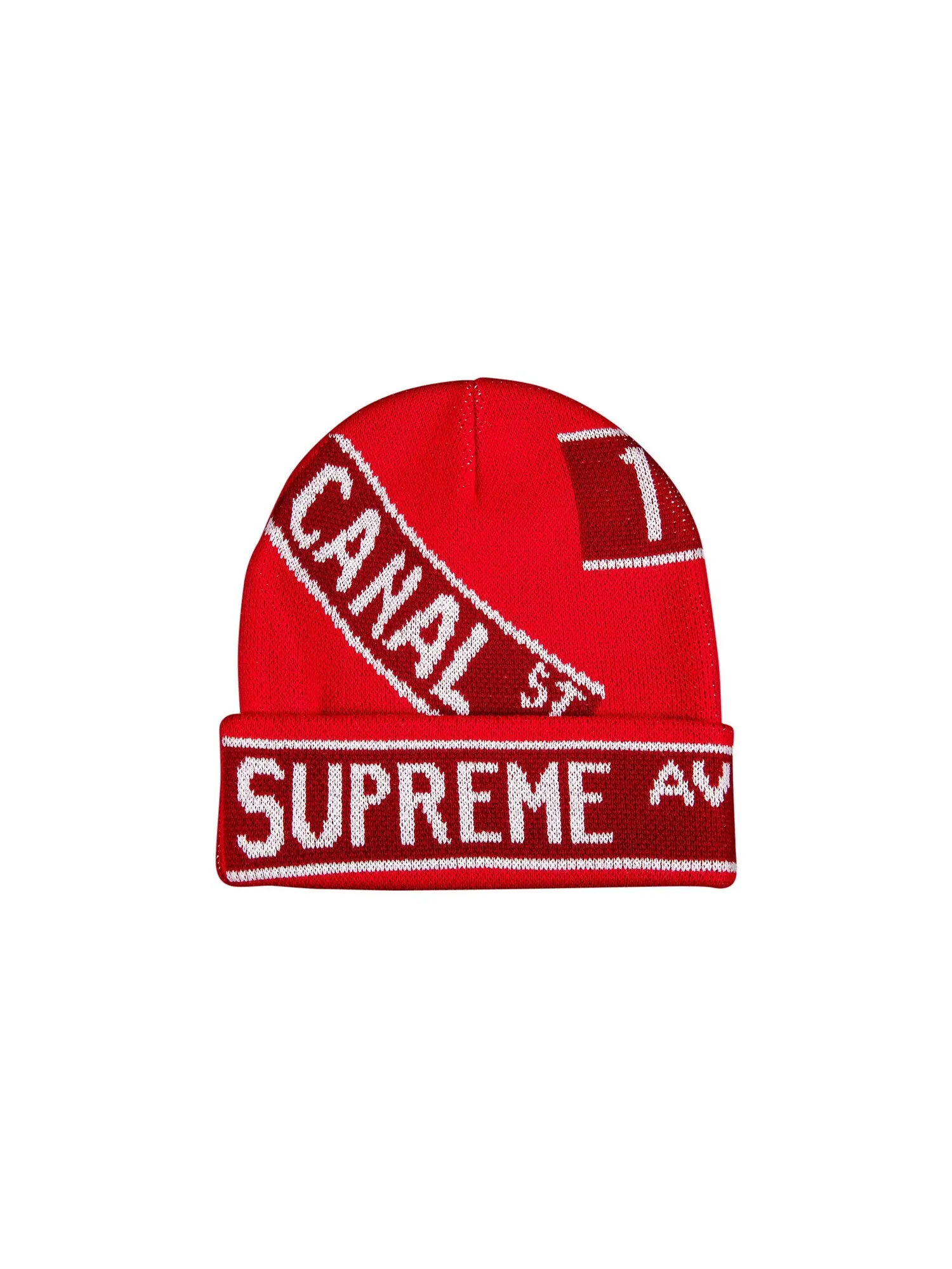 Шапка Supreme Street Signs Красная — изображение 1 из 2