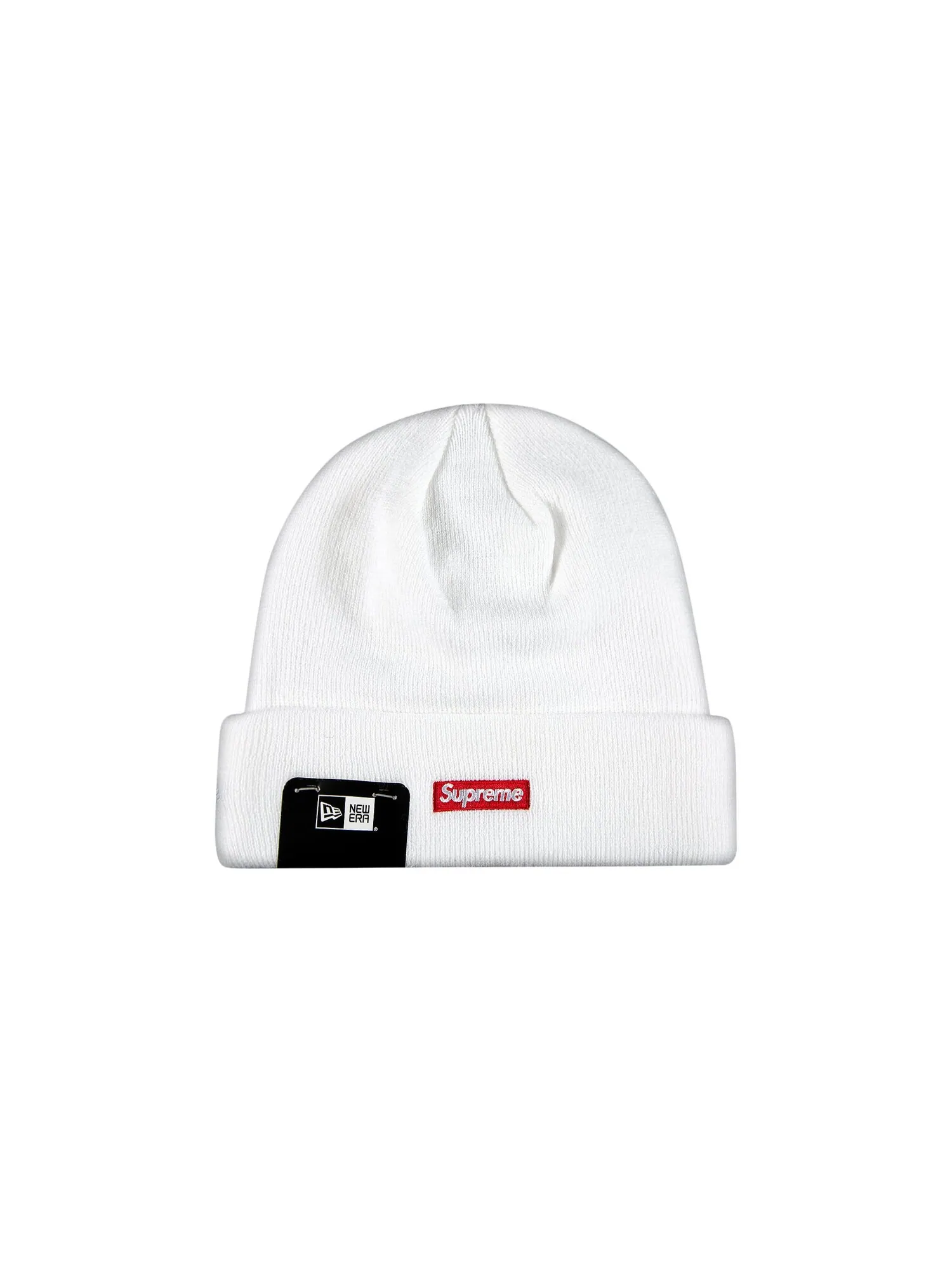 Шапка-бини с логотипом Supreme x New Era x Swarovski — изображение 2 из 2, белый
