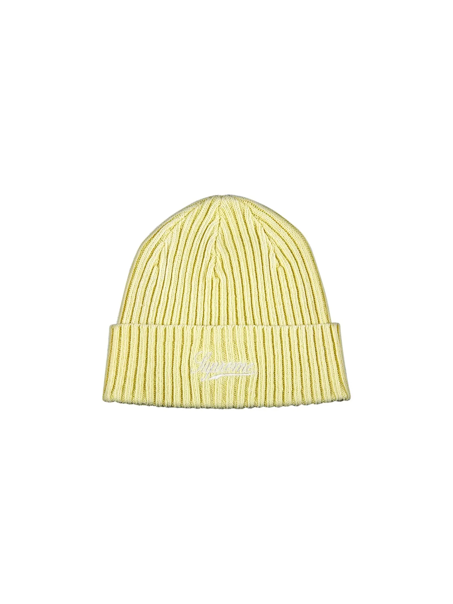 Шапка-бини Supreme отбеленная в рубчик — изображение 1 из 1, желтый