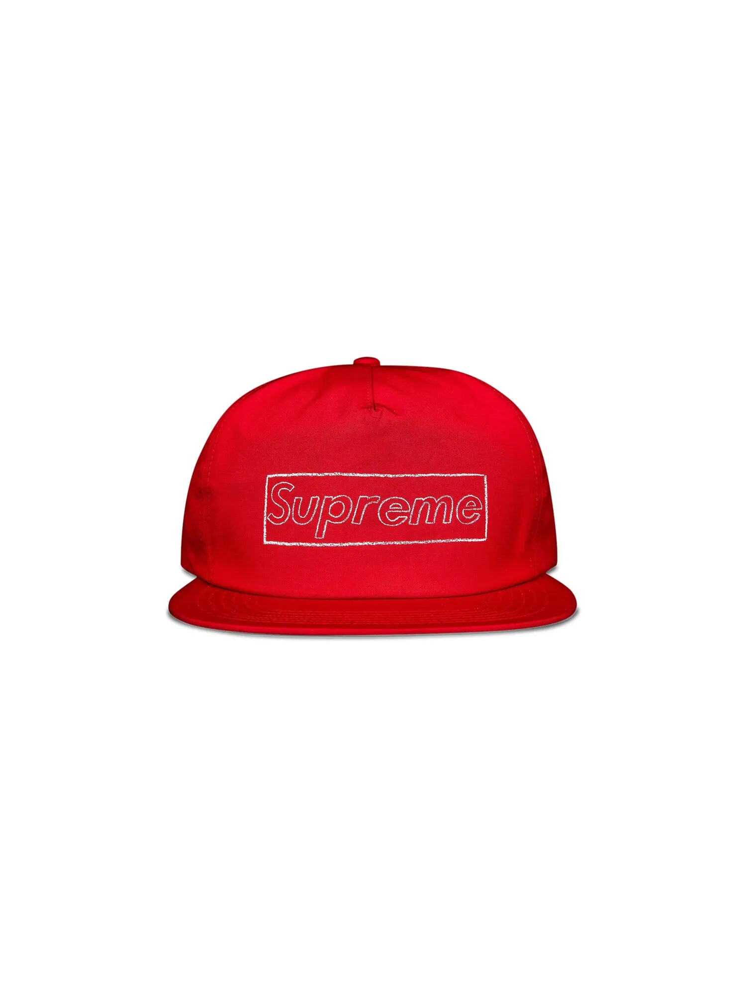 Пятипанельный меловой логотип Supreme x KAWS — изображение 1 из 3, красный