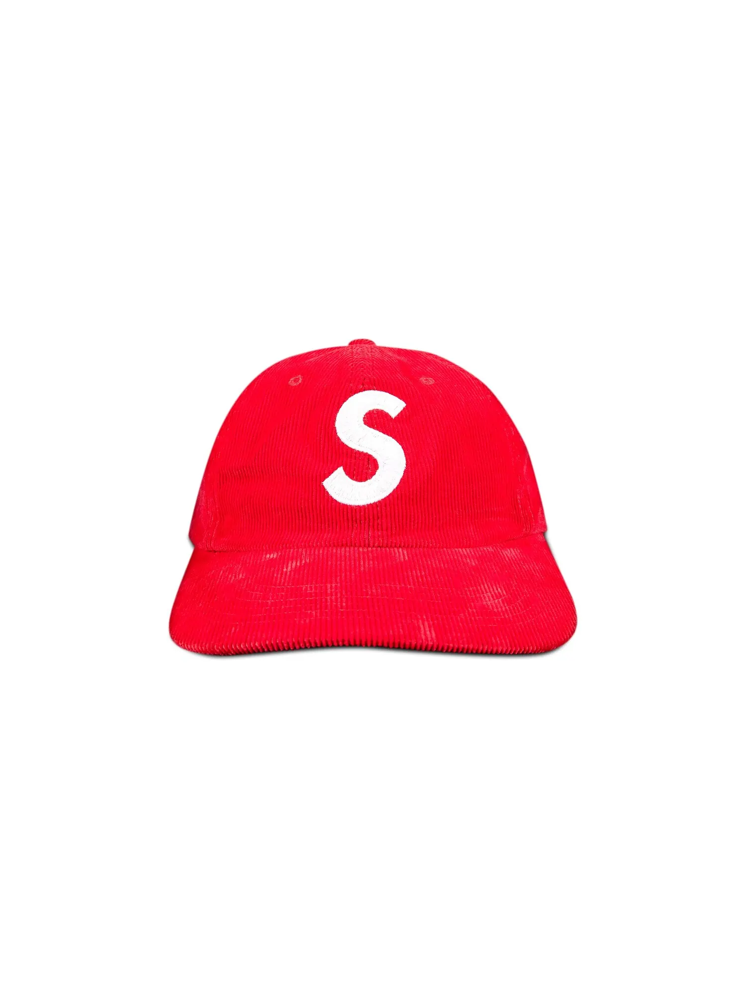 Вельветовая рубашка Supreme Fine Wale S с логотипом, 6 панелей — изображение 1 из 3, красный