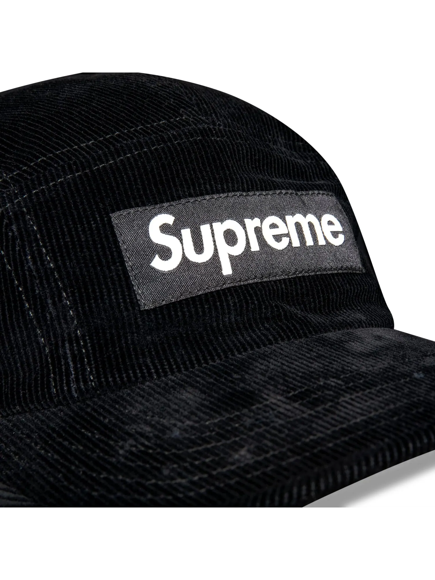 Вельветовая кепка Supreme Fine Wale Camp — изображение 3 из 3, черный