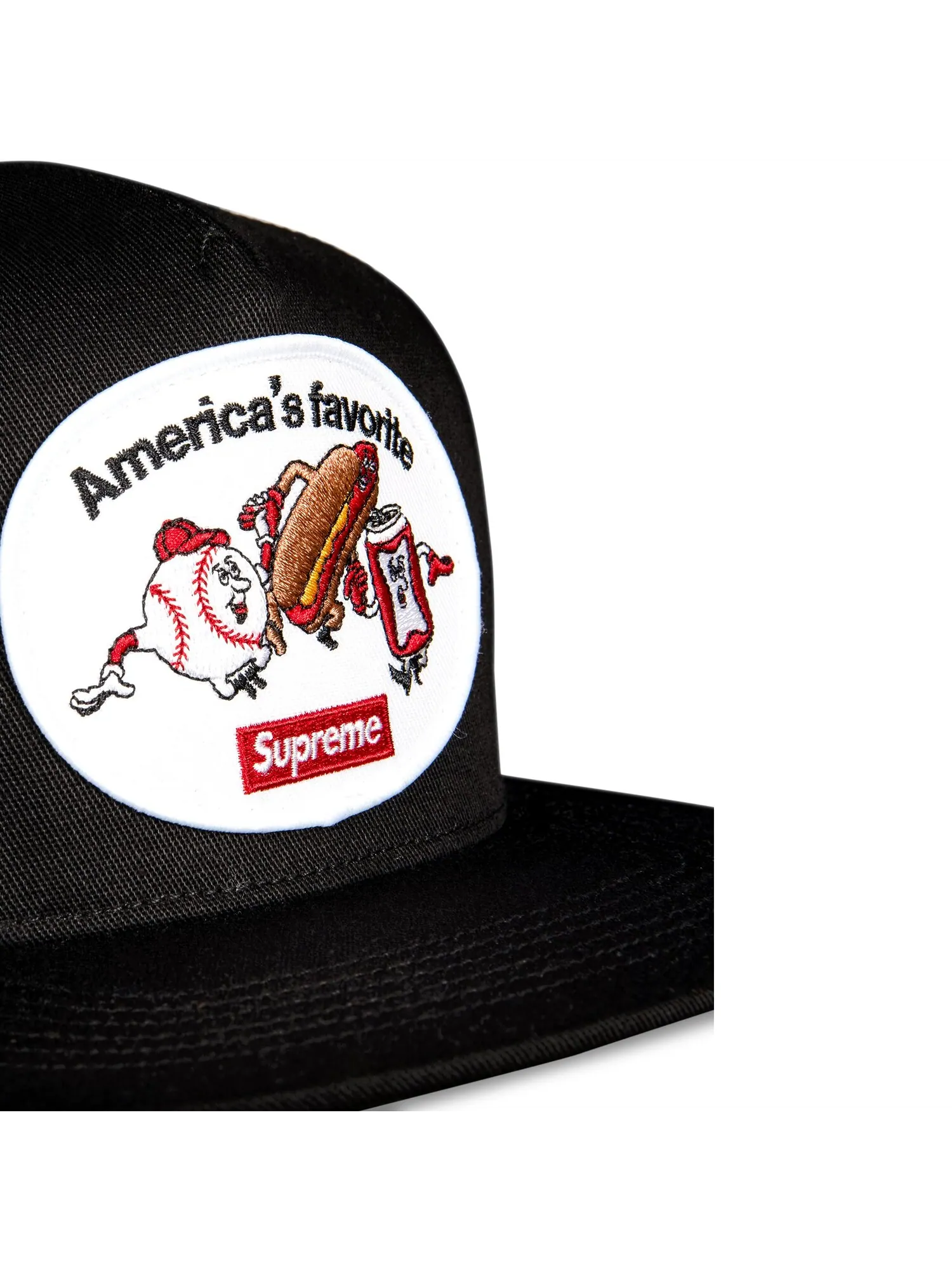 Любимая сетчатая спинка Supreme America с 5 панелями — изображение 3 из 3, черный