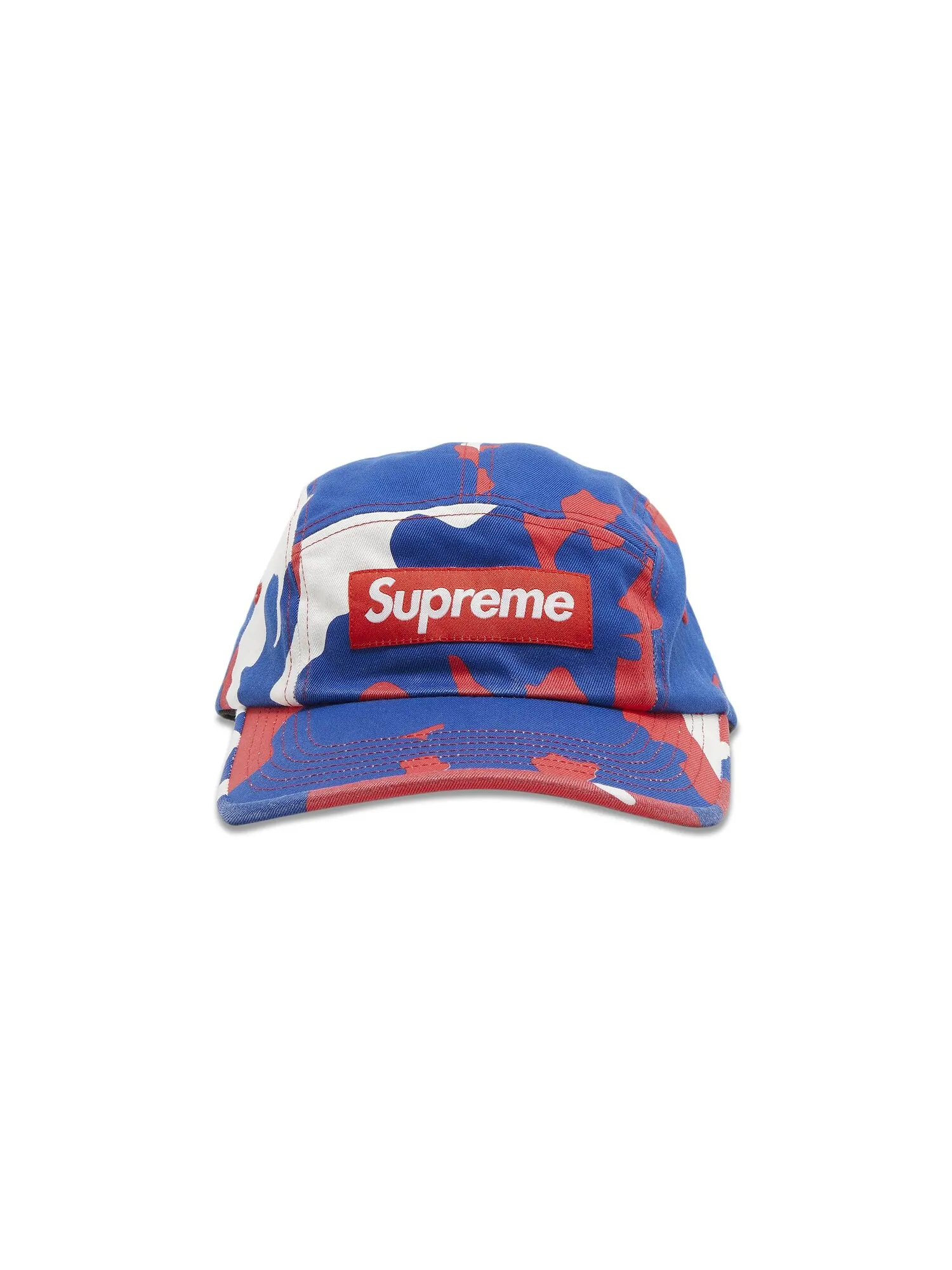 Твиловая кепка Supreme из ткани чинос, цвет Красный камуфляж — изображение 1 из 4
