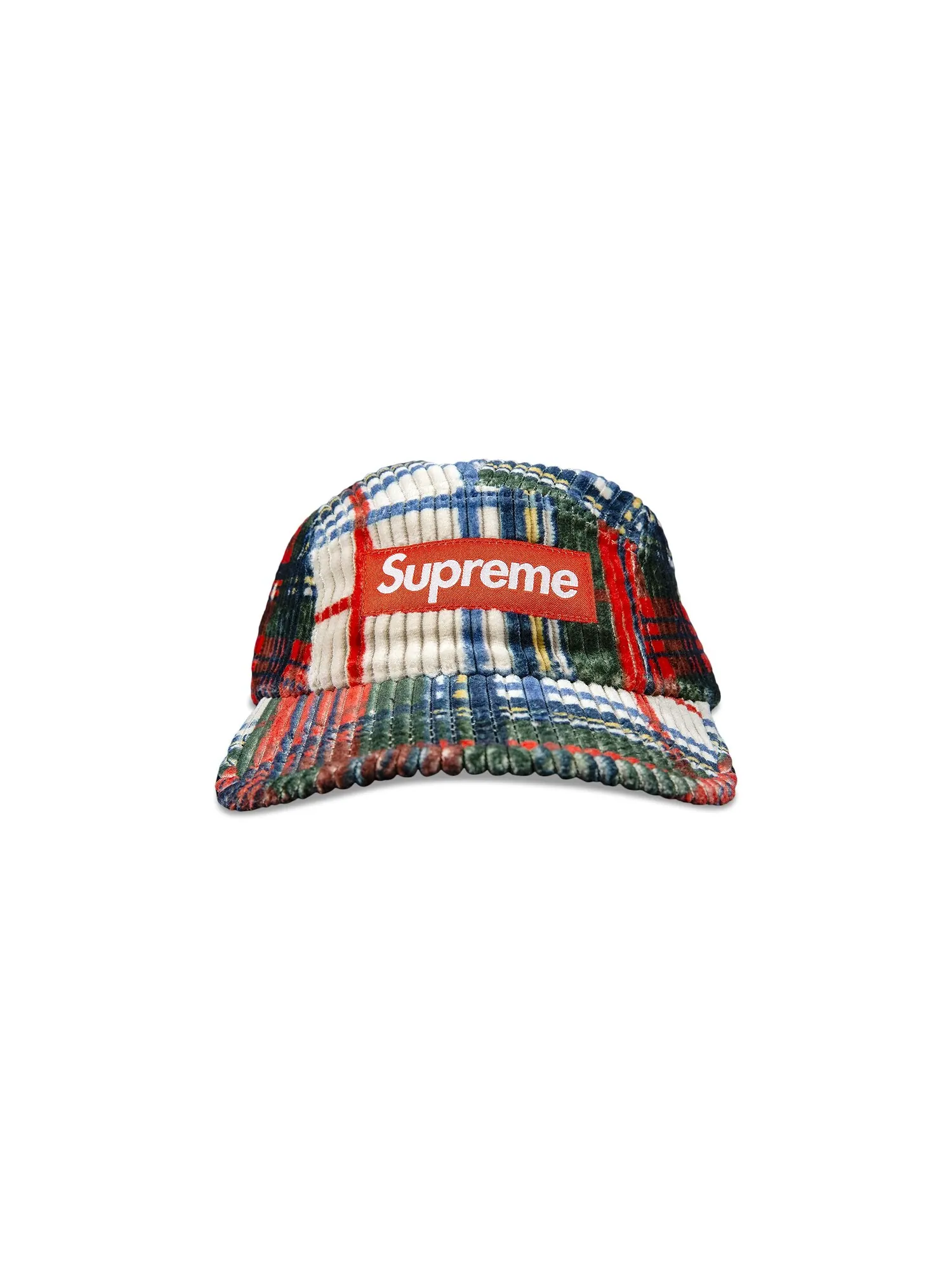 Вельветовая кепка Supreme Клетка — изображение 1 из 2