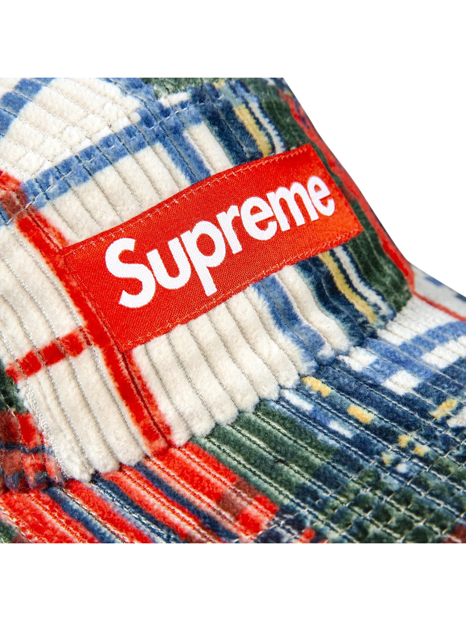 Вельветовая кепка Supreme Клетка — изображение 2 из 2