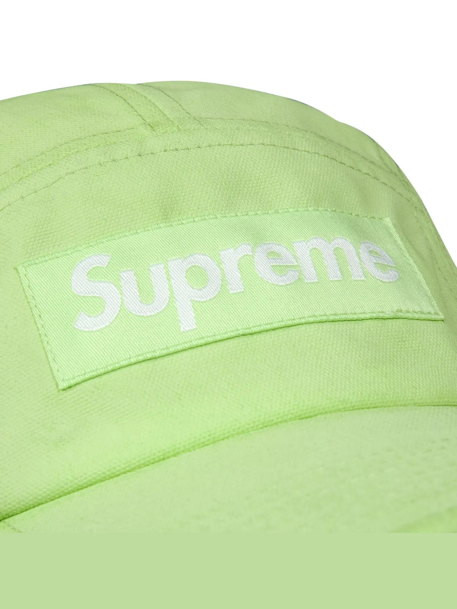 Кепка Supreme из ткани Cordura Camp, цвет Лайм — изображение 3 из 3