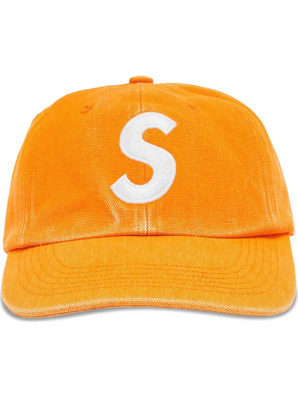 Бейсболка Supreme Pigment Canvas S Logo 6-Panel — изображение 1 из 4, оранжевый