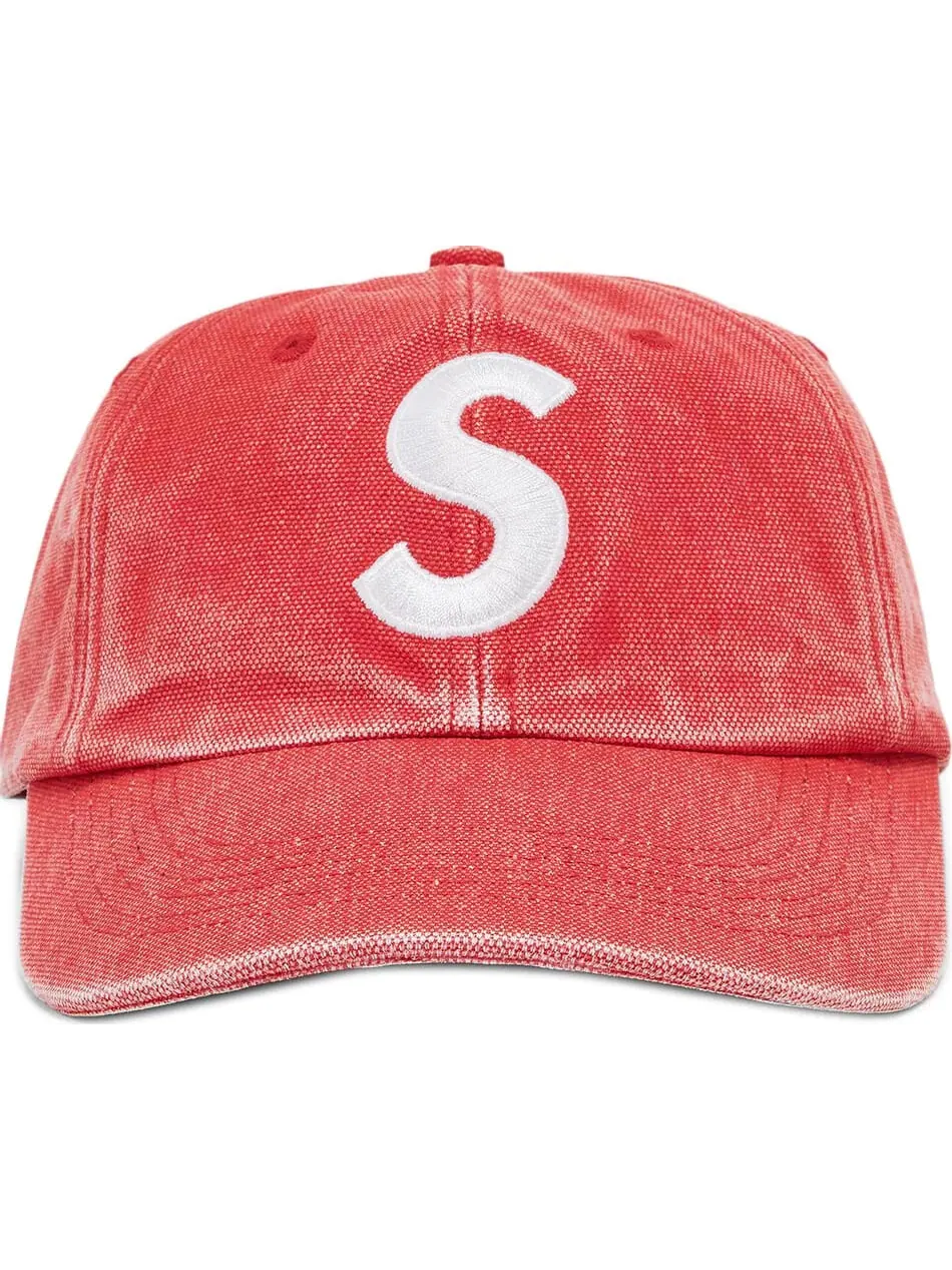Бейсболка Supreme Pigment Canvas S Logo 6-Panel — изображение 1 из 4, красный