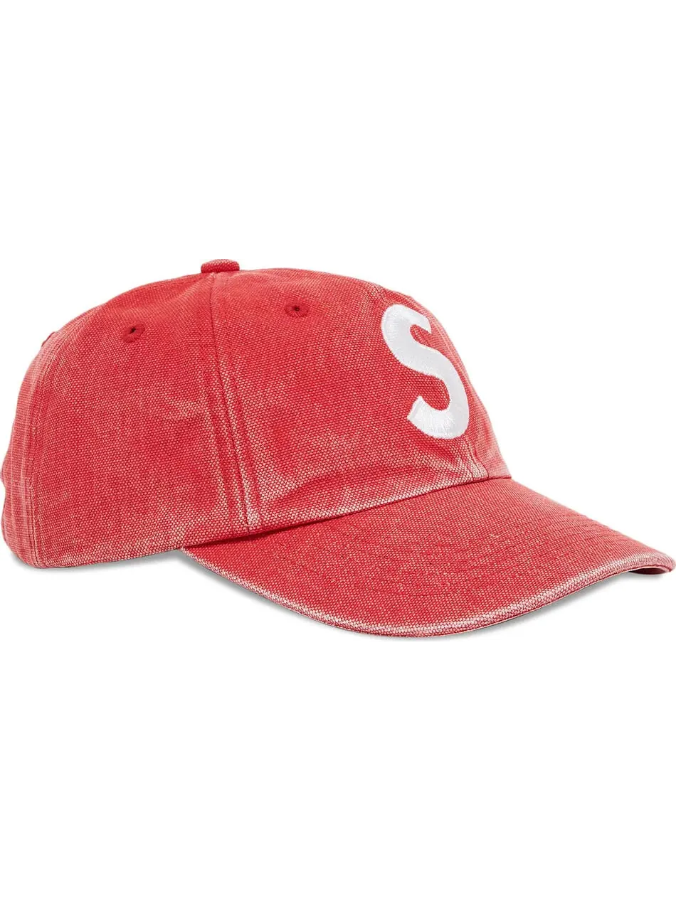 Бейсболка Supreme Pigment Canvas S Logo 6-Panel — изображение 2 из 4, красный
