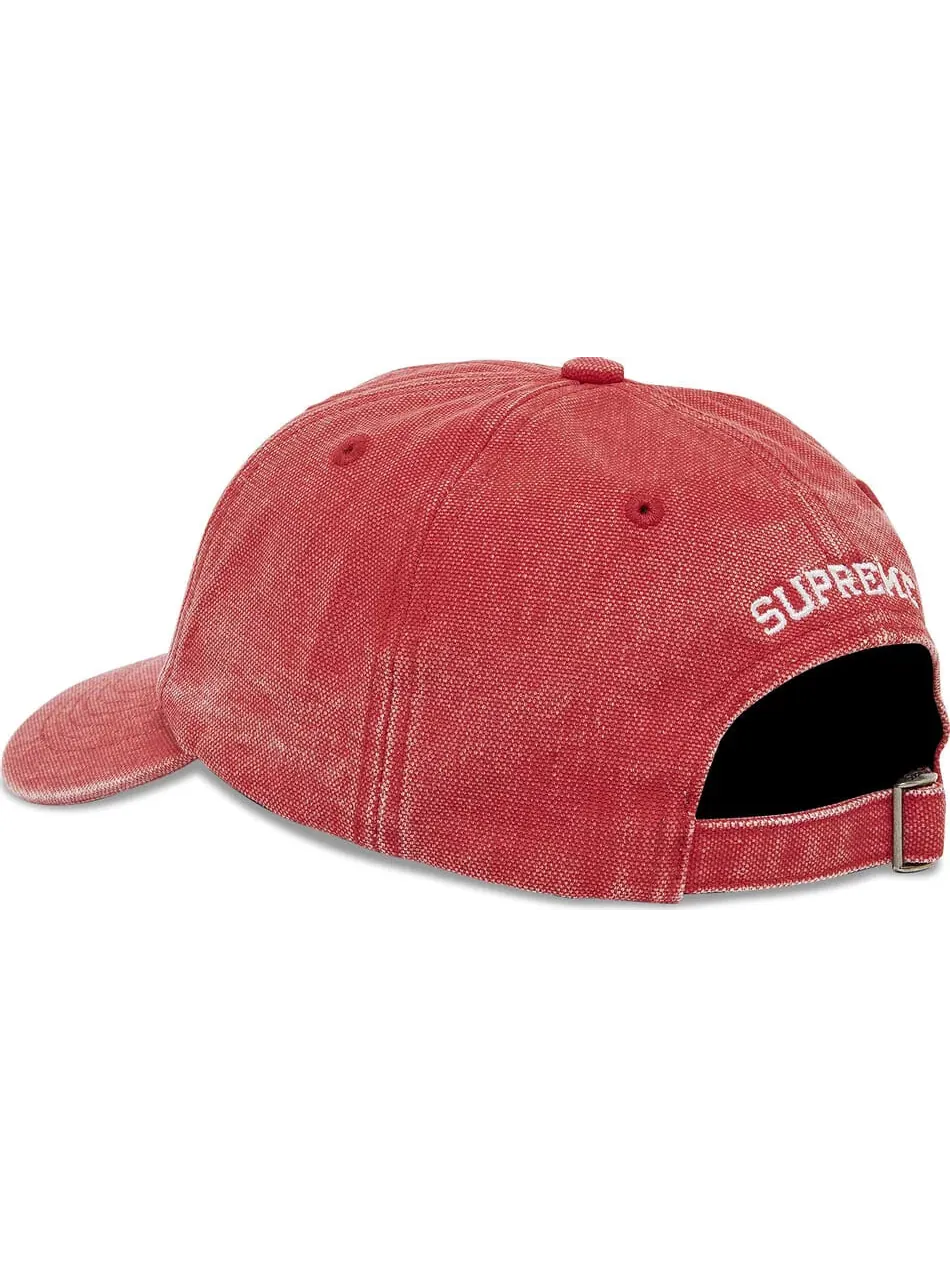 Бейсболка Supreme Pigment Canvas S Logo 6-Panel — изображение 3 из 4, красный