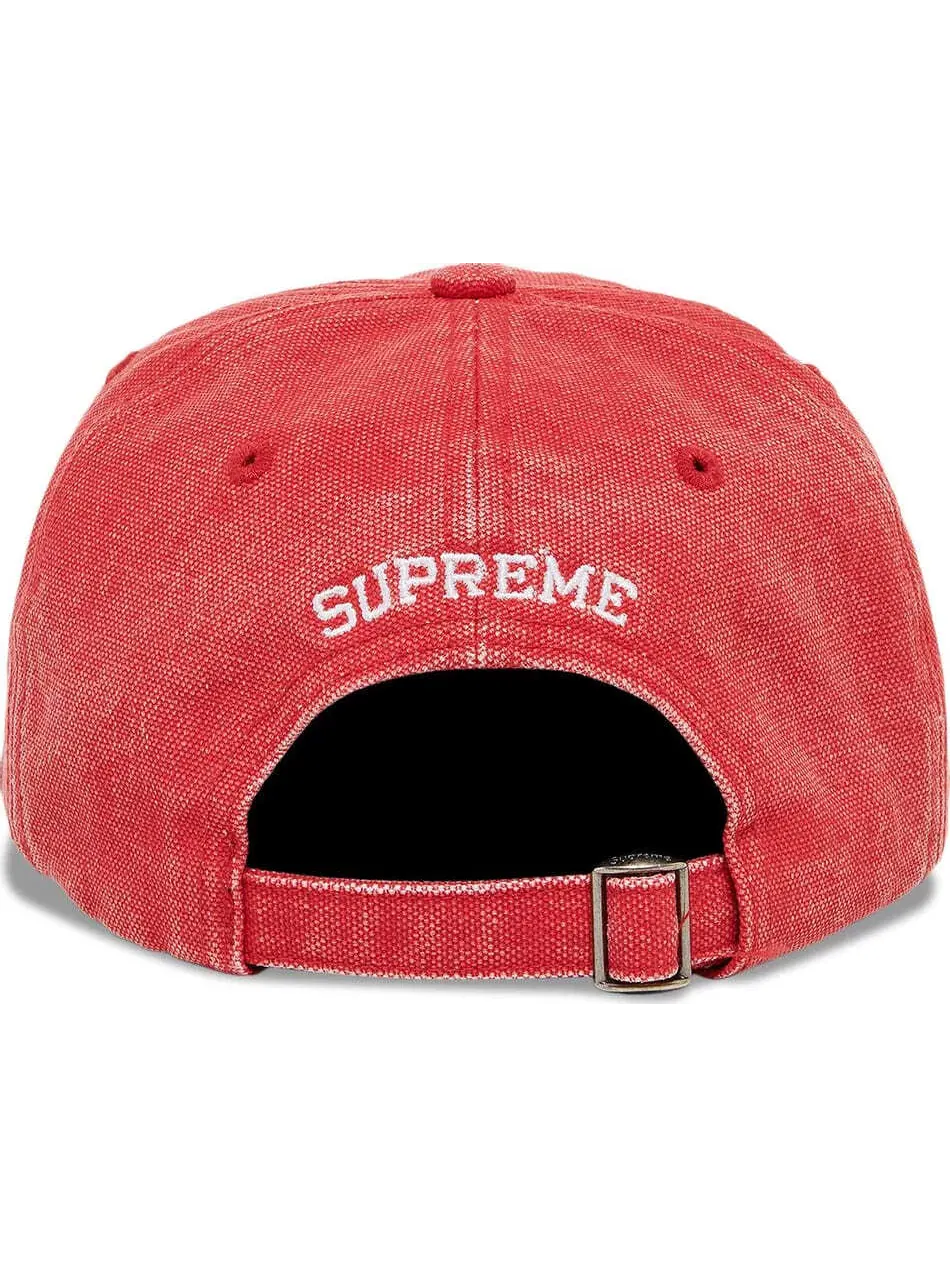 Бейсболка Supreme Pigment Canvas S Logo 6-Panel — изображение 4 из 4, красный