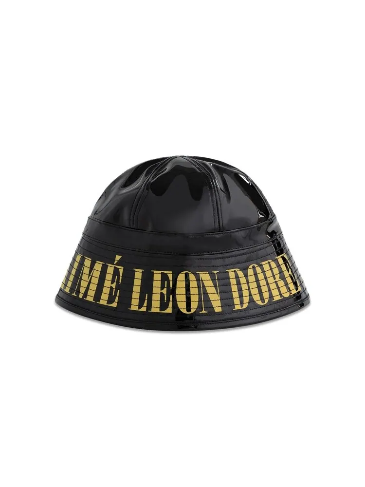Панама Aimé Leon Dore Patent Leather Bell Bucket Hat — изображение 1 из 1, черный