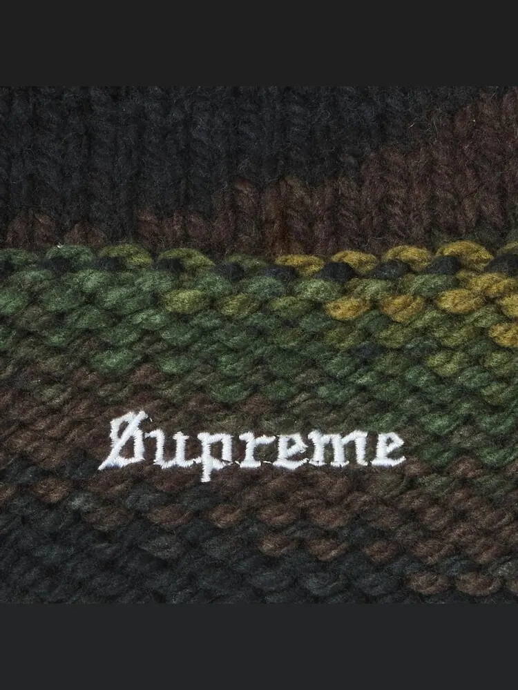 Шапка Supreme Gradient Spacedye 'Olive' — изображение 3 из 3, зеленый