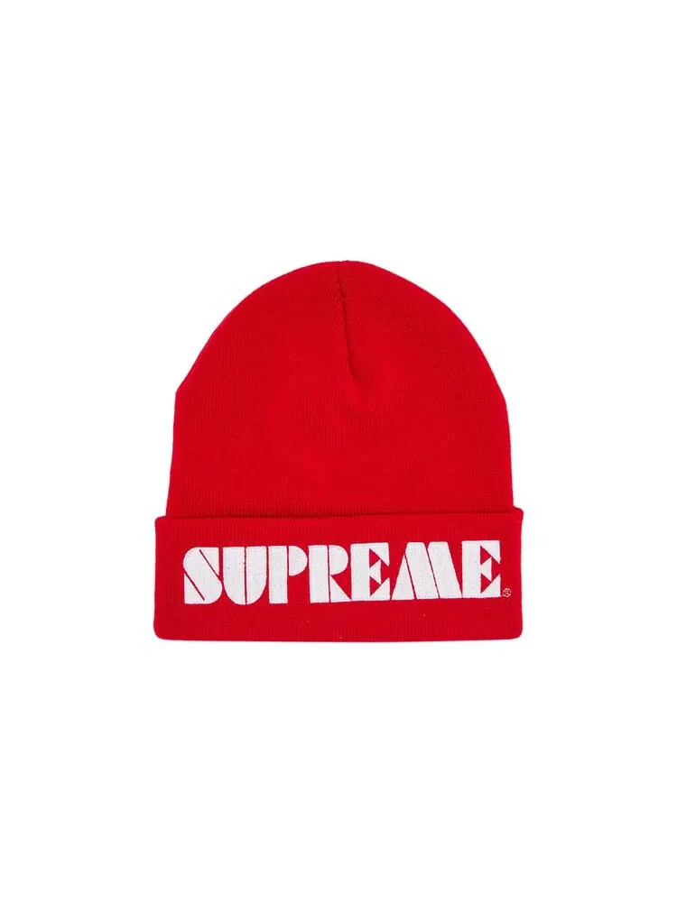 Шапка Supreme Stencil Beanie — изображение 1 из 2, красный