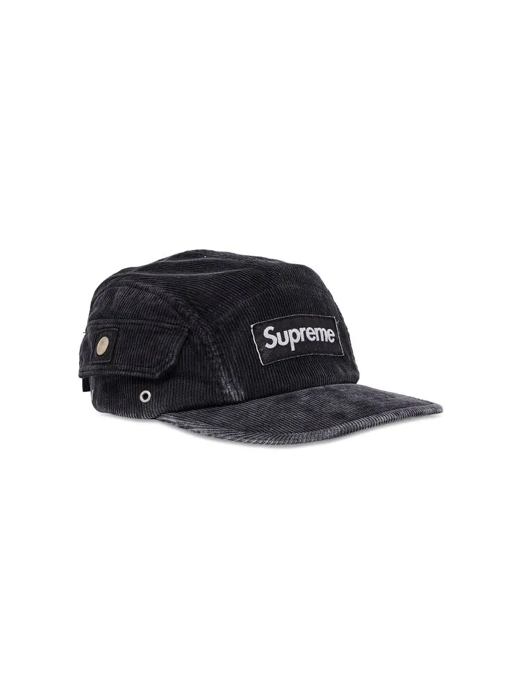 Бейсболка Supreme Corduroy Pocket Camp Cap — изображение 2 из 4, черный