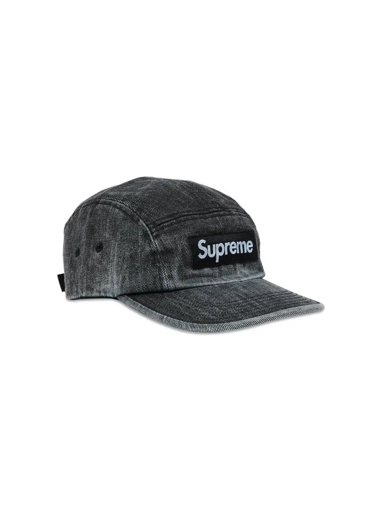 Бейсболка Supreme Coated Denim Camp Cap — изображение 2 из 4, черный