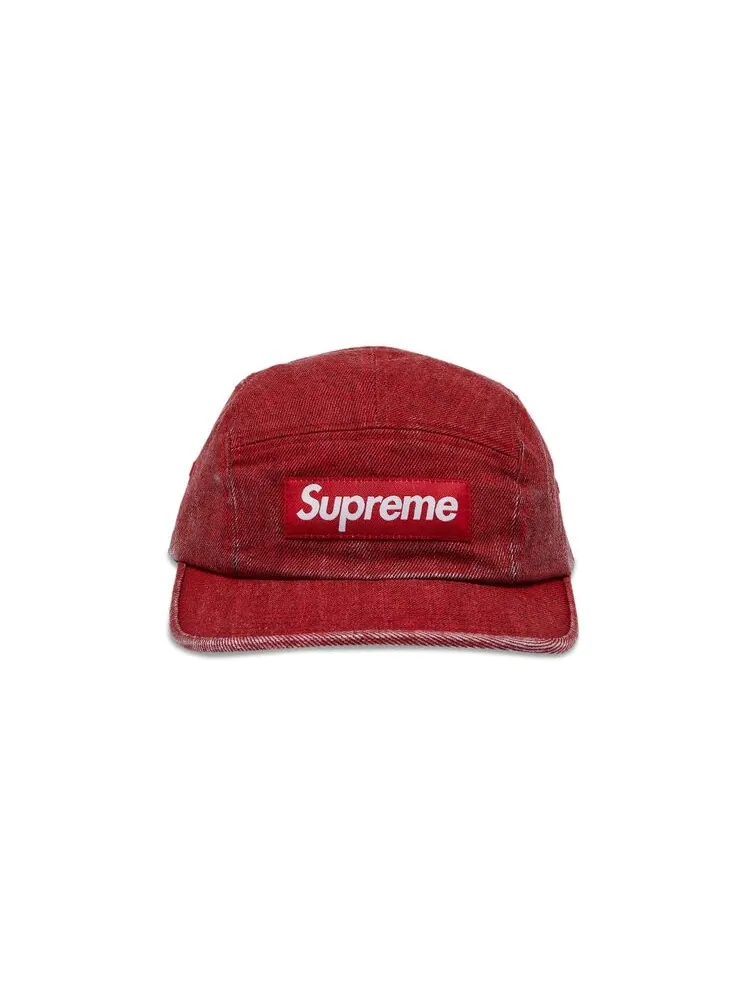 Бейсболка Supreme Coated Denim Camp Cap — изображение 1 из 4, красный