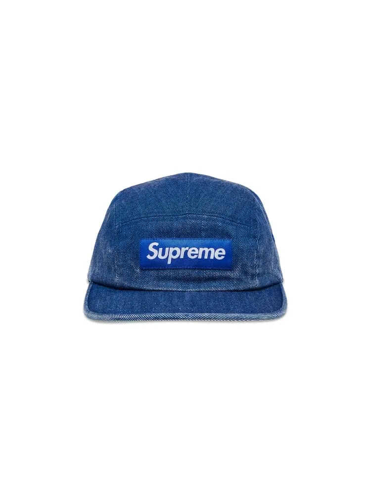 Бейсболка Supreme Coated Denim Camp Cap — изображение 1 из 4, королевский