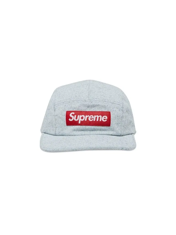 Бейсболка Supreme Coated Denim Camp Cap — изображение 1 из 4, белый
