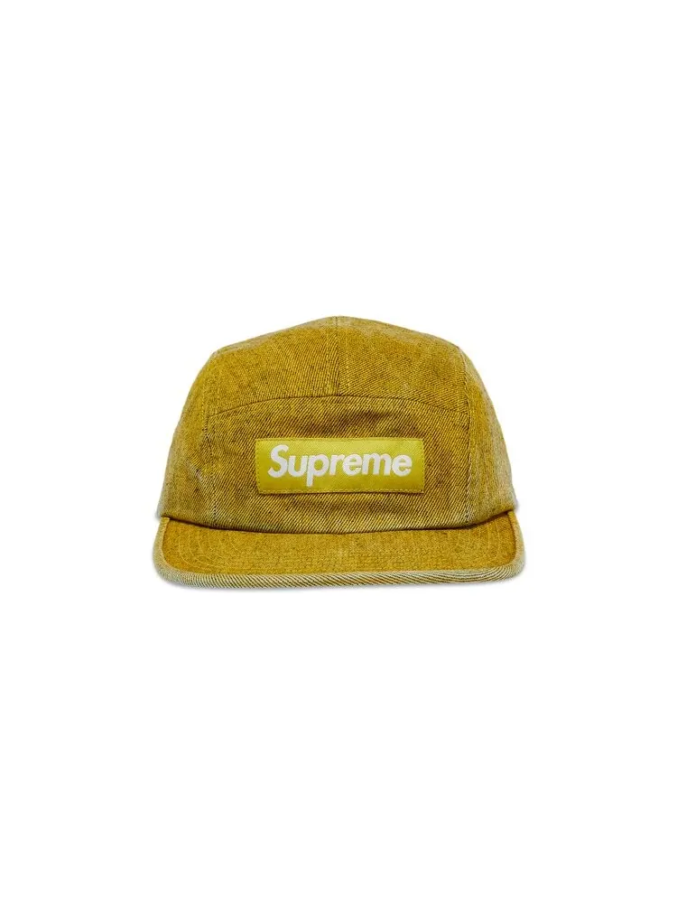 Бейсболка Supreme Coated Denim Camp Cap — изображение 1 из 4, желтый