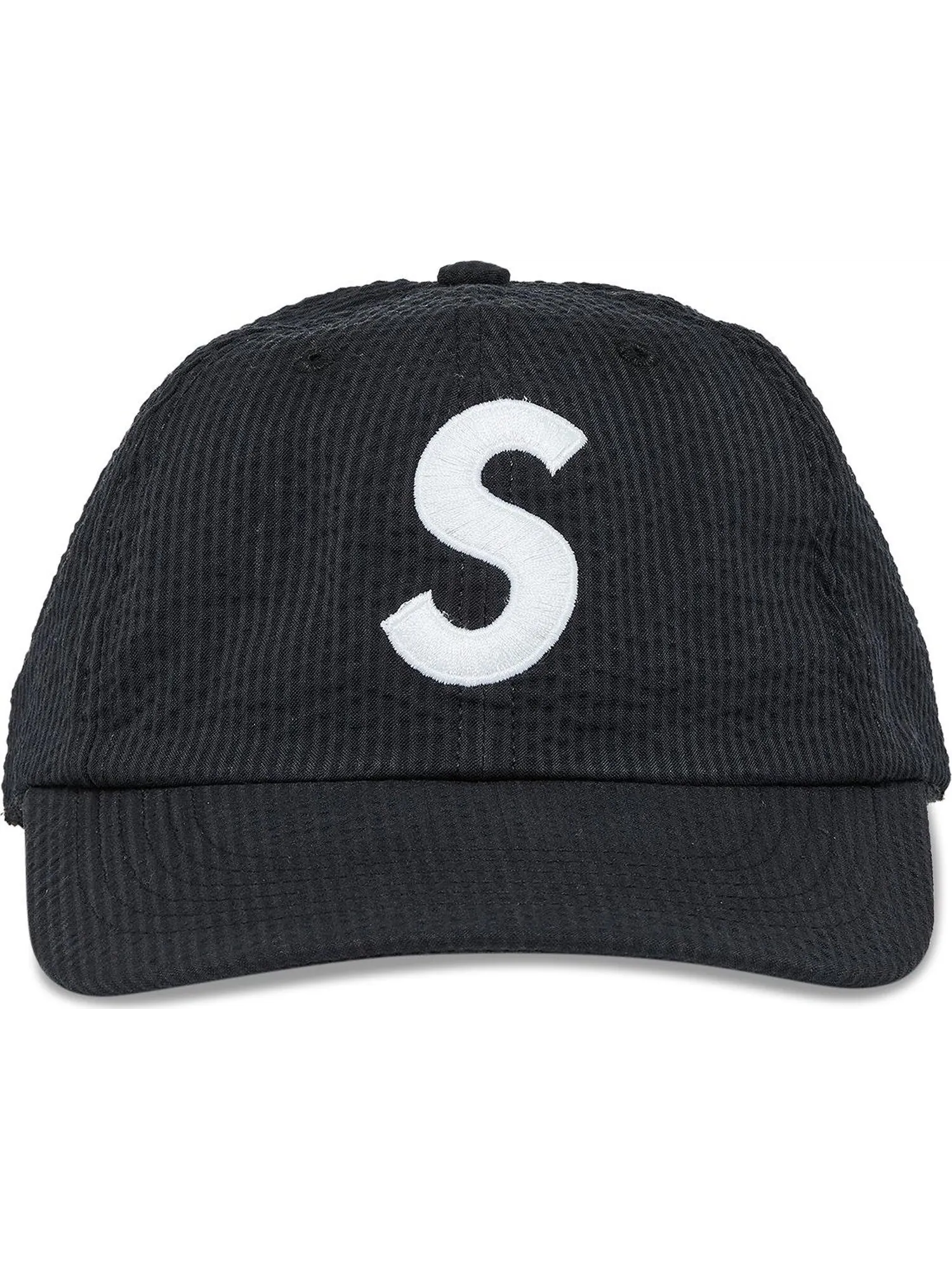 Бейсболка Supreme Seersucker S Logo 6-Panel — изображение 2 из 4, черный