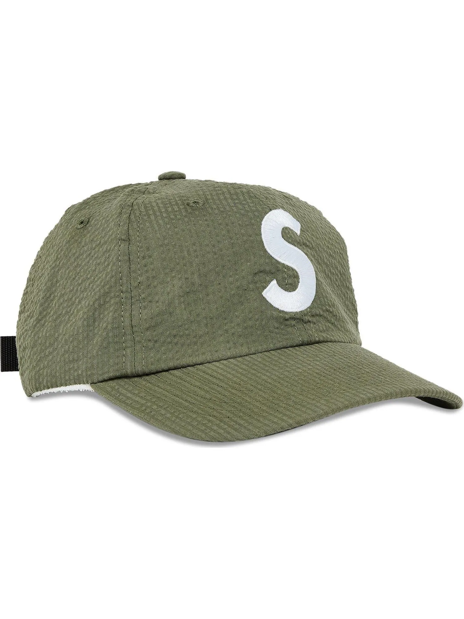 Бейсболка Supreme Seersucker S Logo 6-Panel — изображение 1 из 4, зеленый