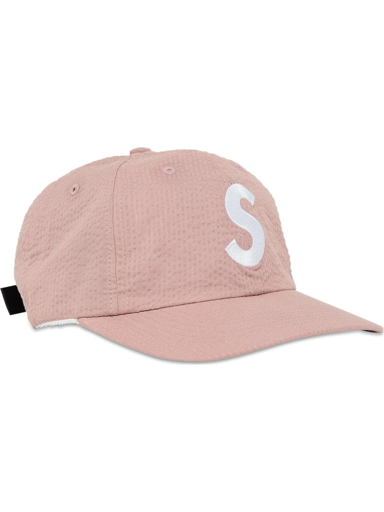 Бейсболка Supreme Seersucker S Logo 6-Panel — изображение 1 из 4, розовый