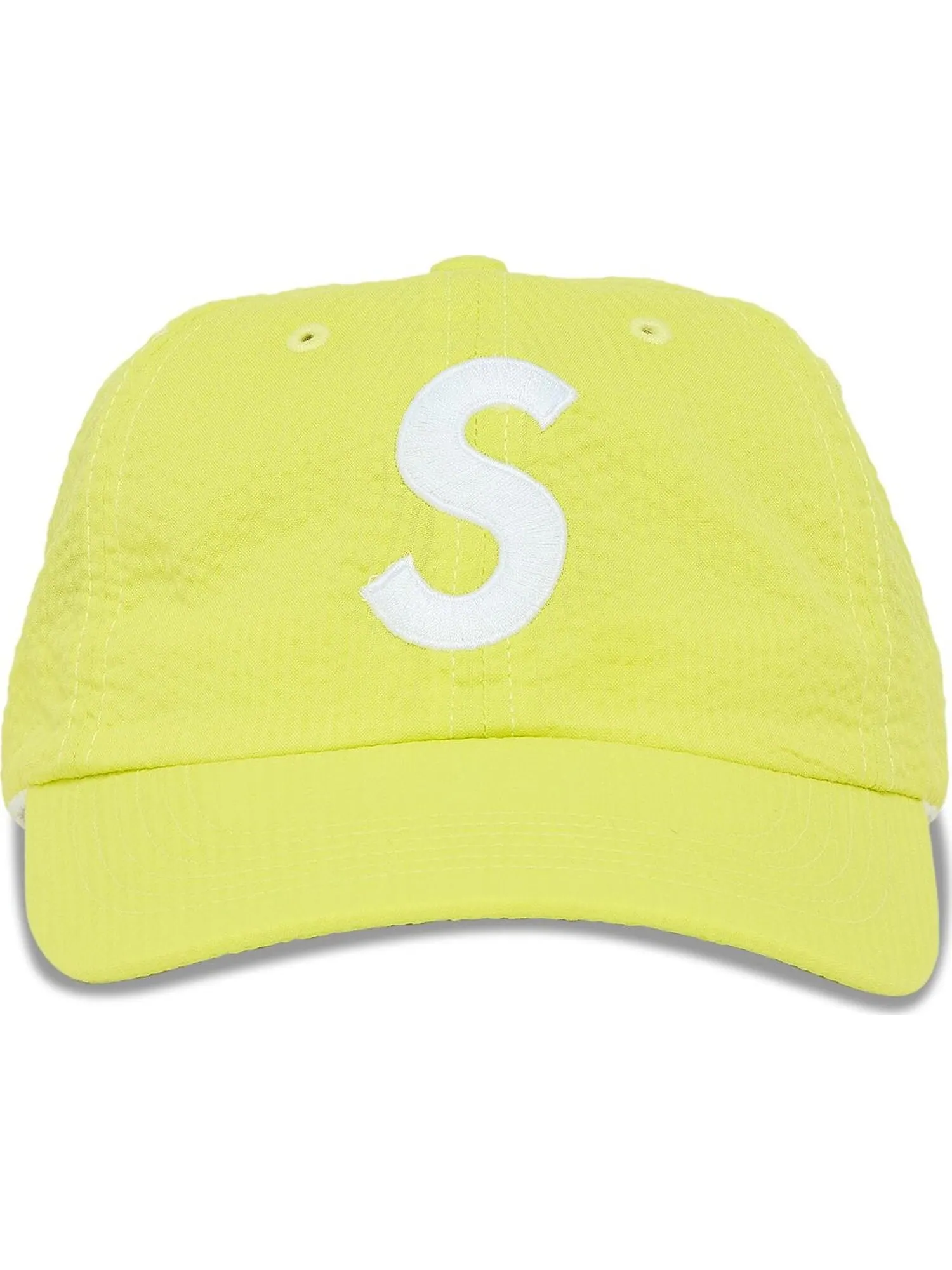 Бейсболка Supreme Seersucker S Logo 6-Panel — изображение 2 из 4, желтый