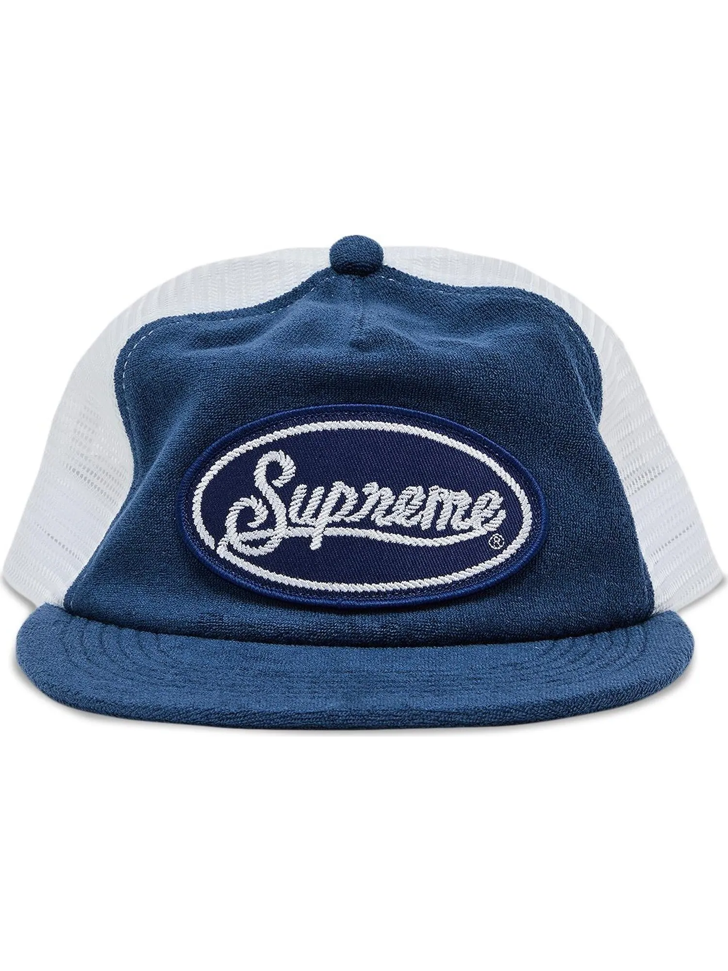 Бейсболка Supreme Terry Mesh Back 5-Panel — изображение 2 из 4, синий/белый