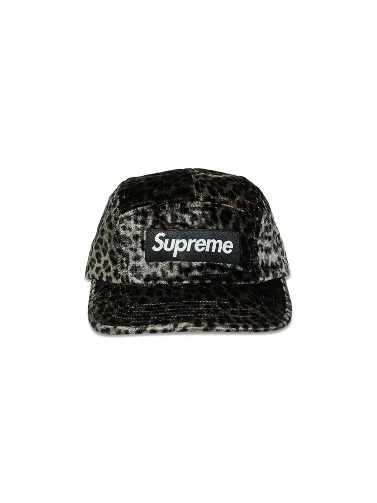 Бейсболка Supreme Leopard Velvet Camp Cap — изображение 1 из 4, черный