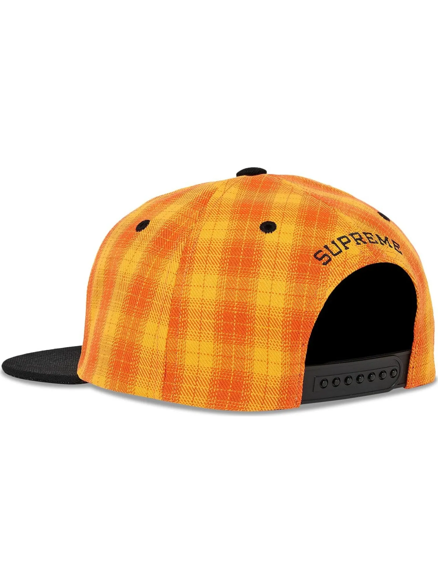 Бейсболка Supreme Script Logo 6-Panel Plaid — изображение 3 из 4, оранжевый