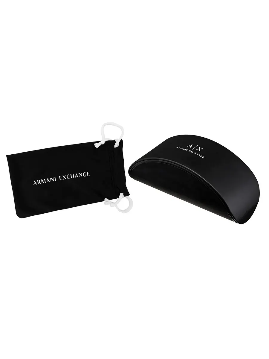 Мужские очки Armani Exchange Demo прямоугольные AX1050 6119 56 — изображение 5 из 5, черный/зеленый