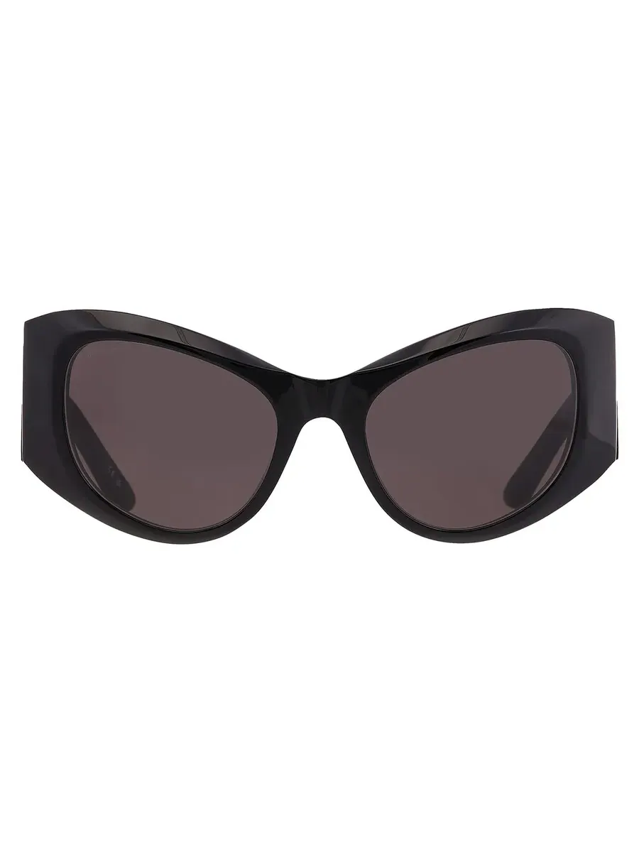 Очки для женщин Balenciaga Grey Browline BB0393S 001 57 — черный