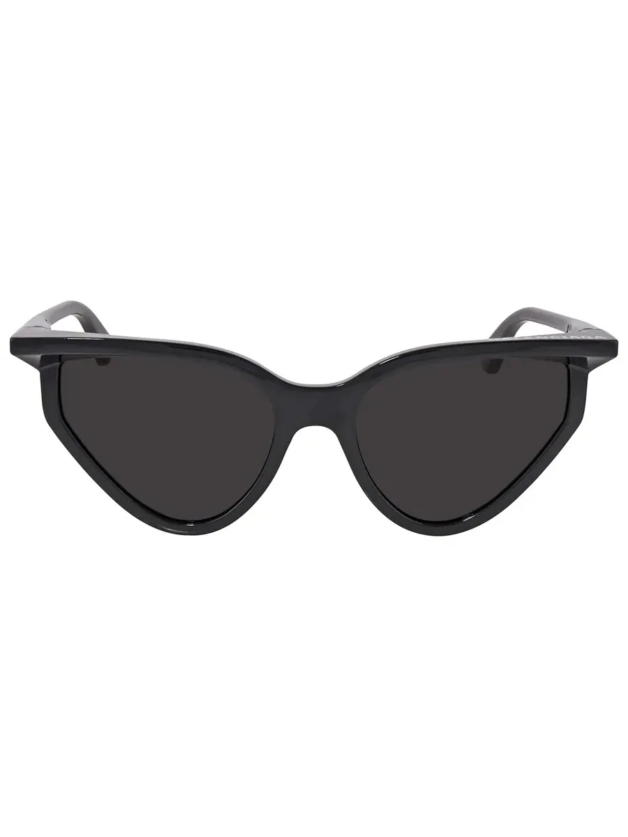 Очки для женщин Balenciaga серые кошачий глаз BB0101S 001 56 — черный