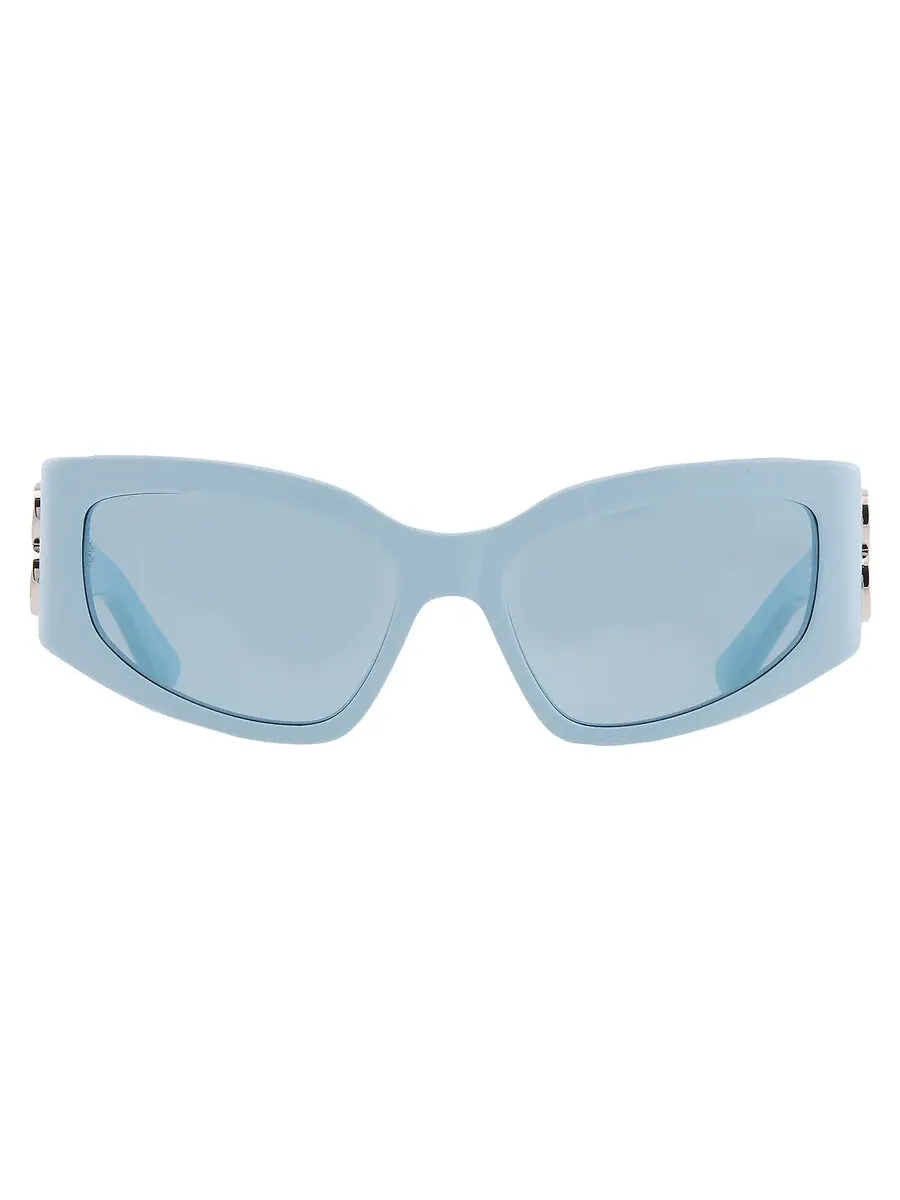 Солнцезащитные очки для женщин Balenciaga Light Blue Cat Eye BB0321S 014 57 — изображение 1 из 5, светлый синий