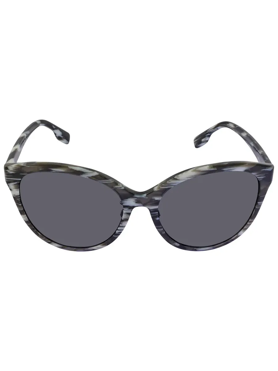 Солнцезащитные очки для женщин Burberry Betty Grey Cat Eye BE4365F 397887 57 — изображение 1 из 4, белый/черный
