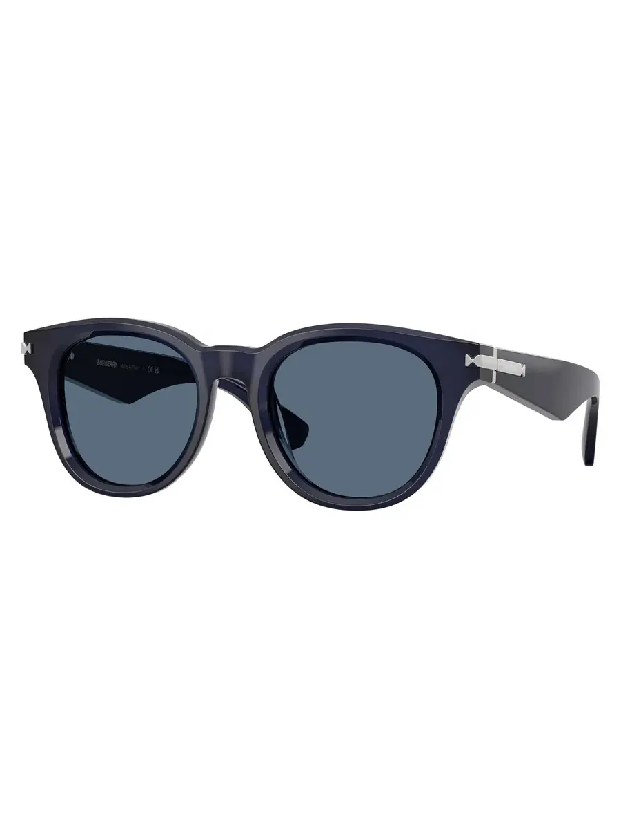 Мужские солнцезащитные очки Burberry Blue Oval BE4439 412080 51 — изображение 1 из 1, синий