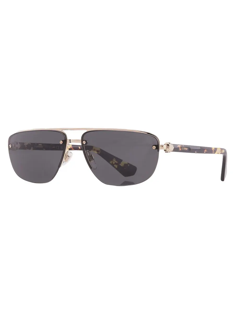 Солнцезащитные очки Burberry Dark grey Navigator для мужчин BE3164 110987 62 — изображение 2 из 5, светлый золотистый