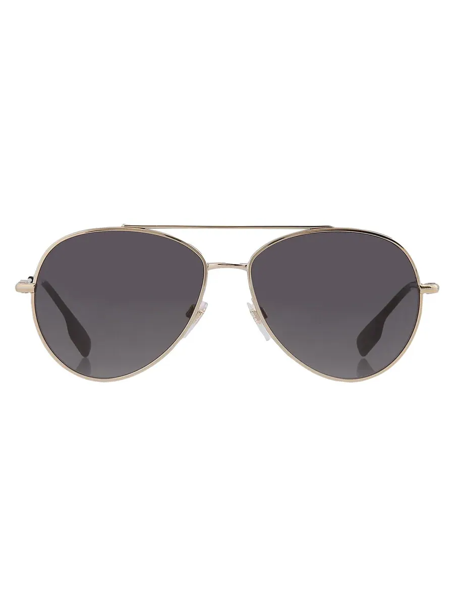 Женские солнцезащитные очки Burberry Dark Grey Pilot BE3147 110987 58 — изображение 1 из 6, серый