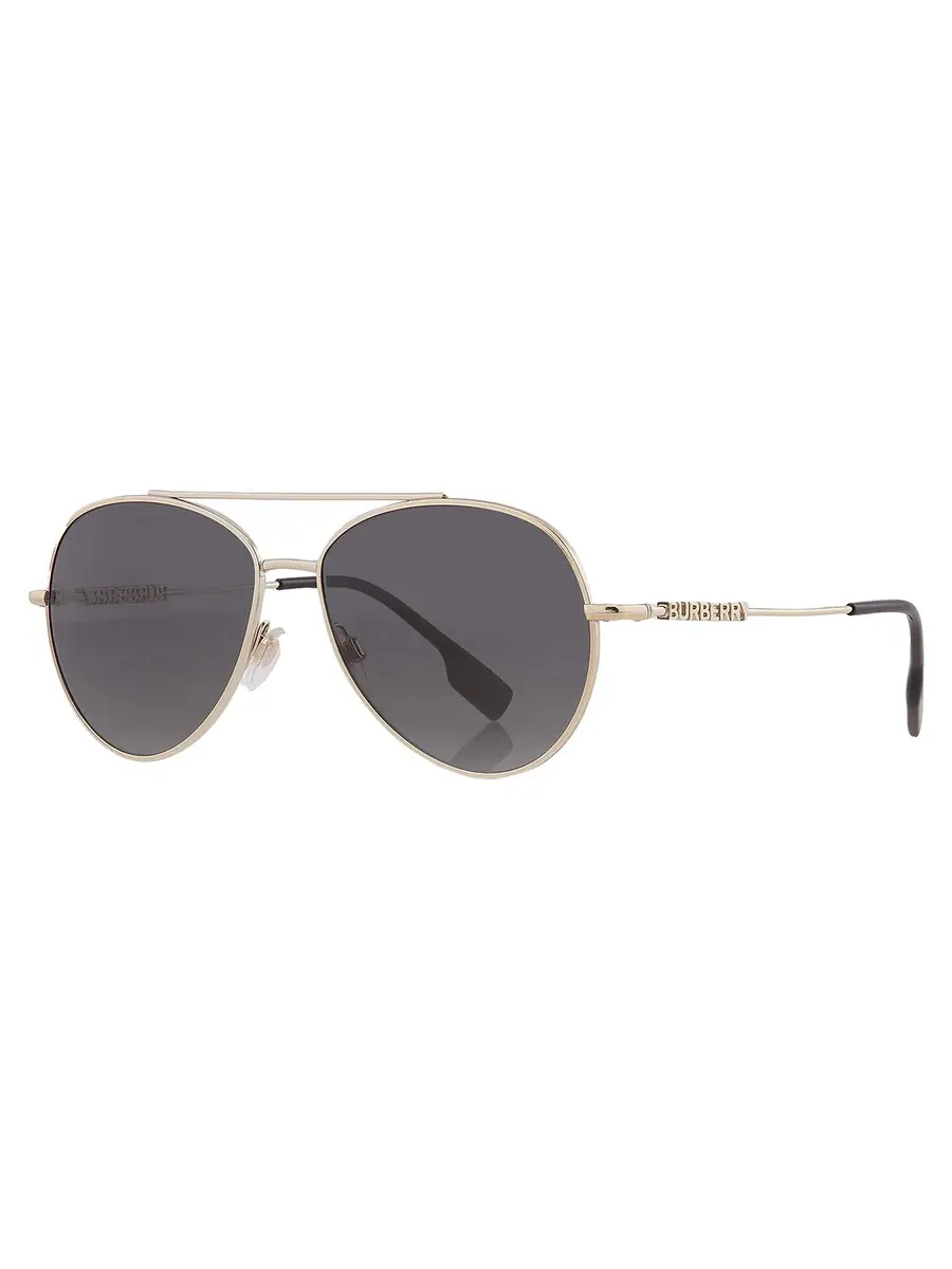 Женские солнцезащитные очки Burberry Dark Grey Pilot BE3147 110987 58 — изображение 3 из 6, серый