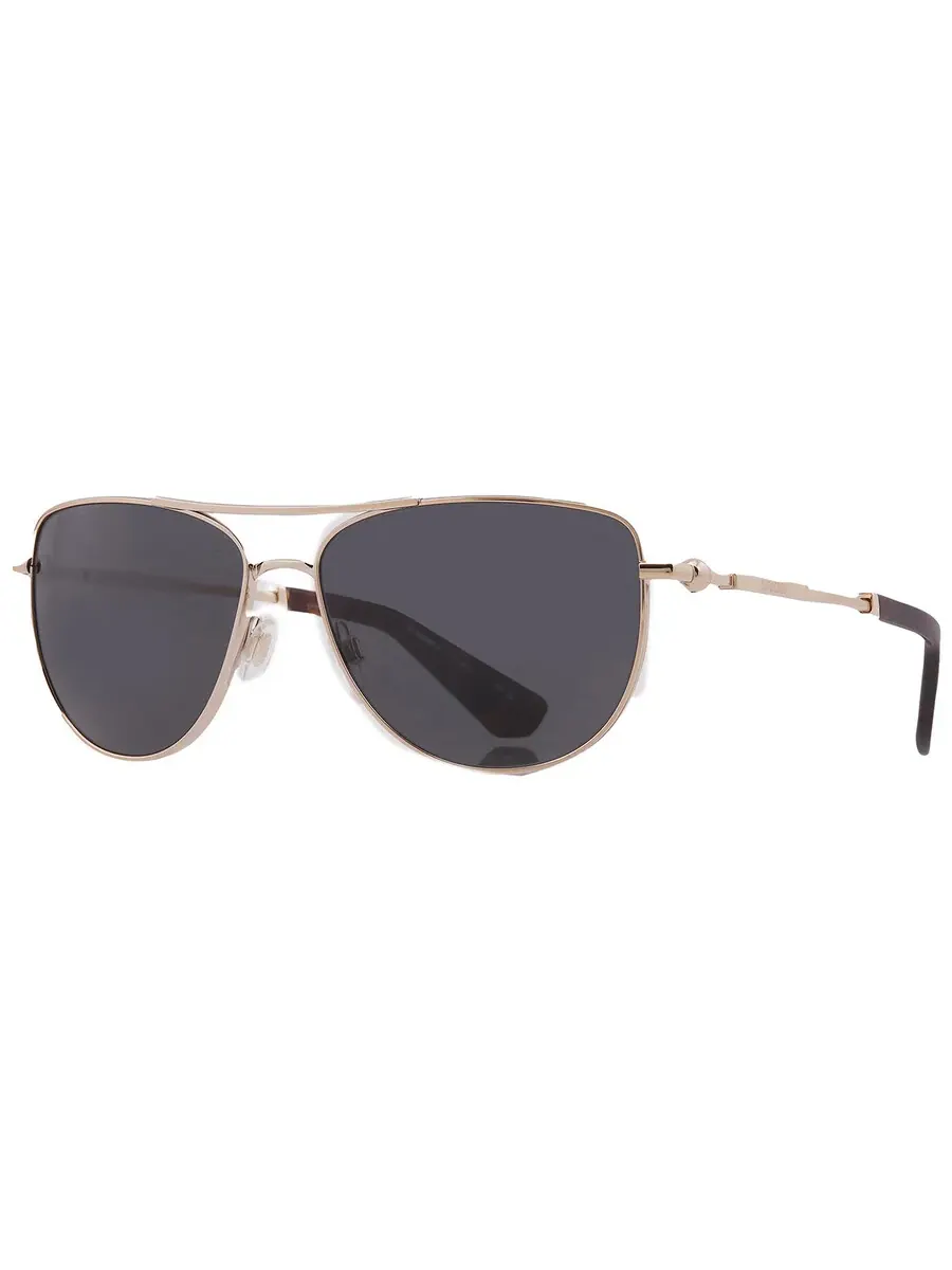 Женские солнцезащитные очки Burberry Dark Grey Pilot BE3149 110987 60 — изображение 2 из 5, светлый золотистый