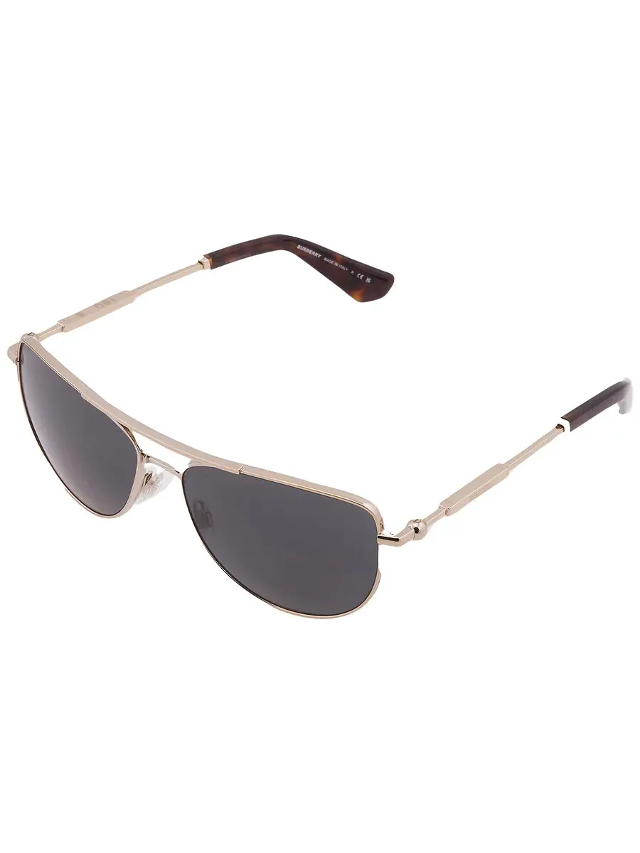 Женские солнцезащитные очки Burberry Dark Grey Pilot BE3149 110987 60 — изображение 3 из 5, светлый золотистый